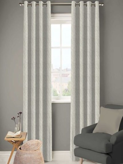 Mille Millions-water Blue Embroidered Eylt Curtain
