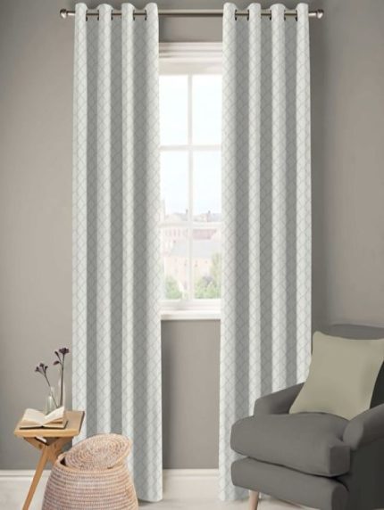 Canossa - Grey Embroidered Eyelet Curtain