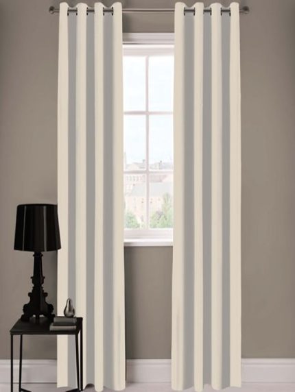 Opaque - Light Titanium Plain Eyelet Curtain